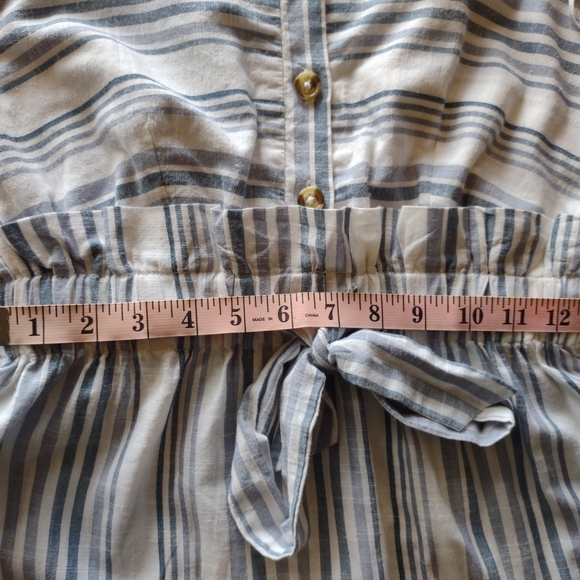 Japna Blue & White Striped Spaghetti Strap Dress Size M - Picture 9 of 11